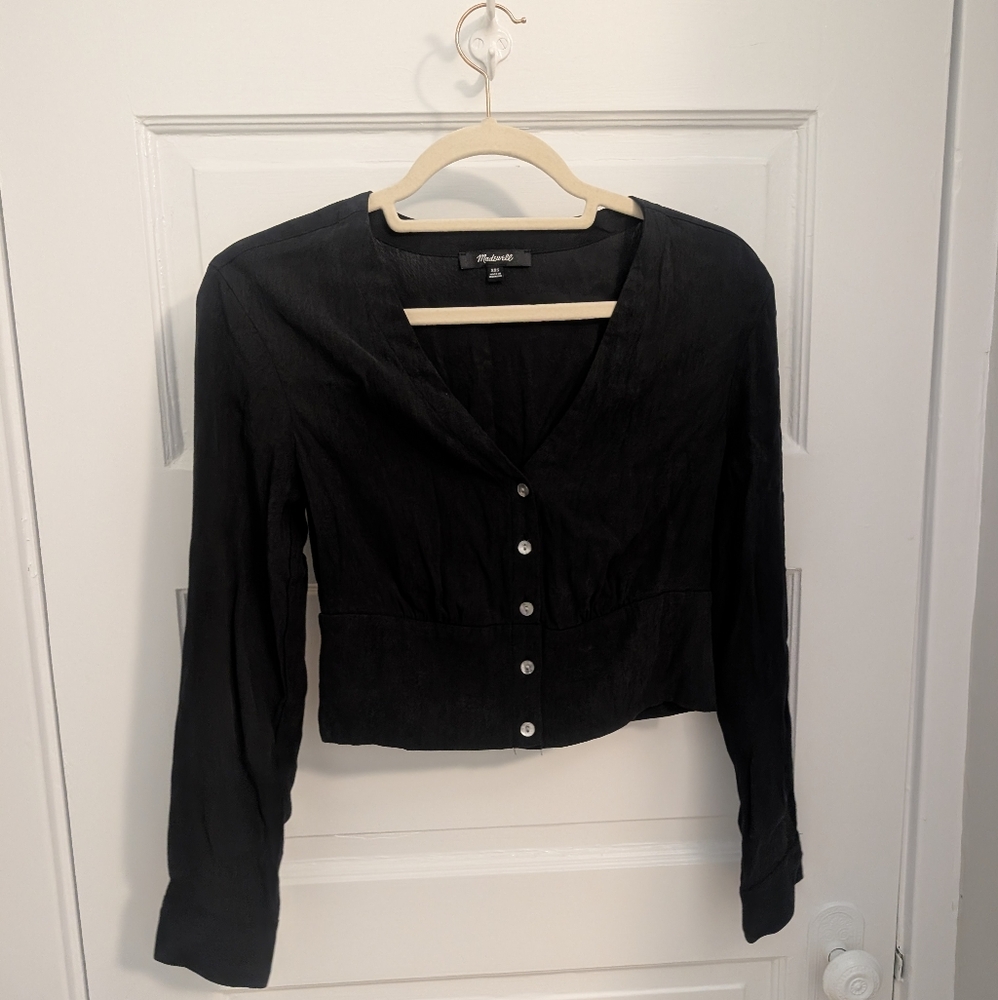 Madewell Black Button-Down Women's Shirt